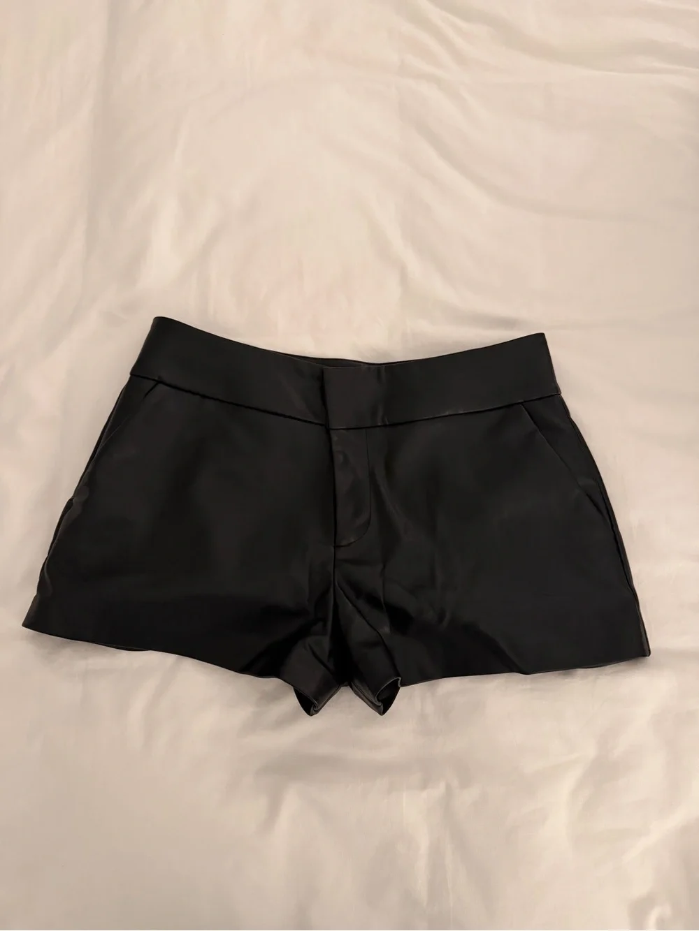 Zara High-Waist Black Tailored Dress Shorts